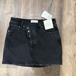 Abercrombie & Fitch Dark Wash Micro Mini Skirt